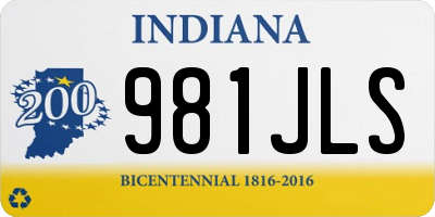 IN license plate 981JLS