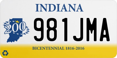 IN license plate 981JMA