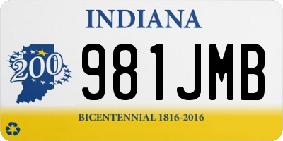 IN license plate 981JMB