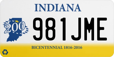 IN license plate 981JME