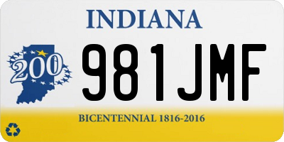 IN license plate 981JMF