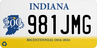 IN license plate 981JMG