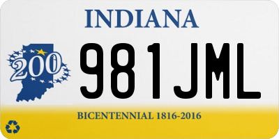IN license plate 981JML