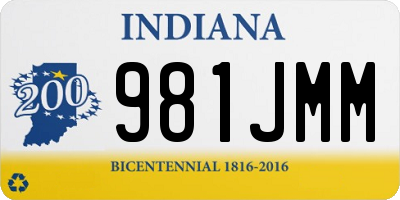 IN license plate 981JMM