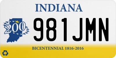 IN license plate 981JMN