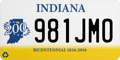IN license plate 981JMO