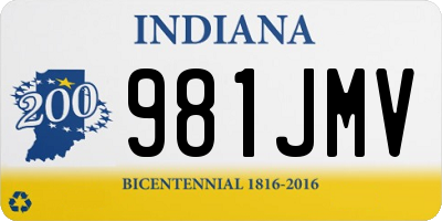 IN license plate 981JMV