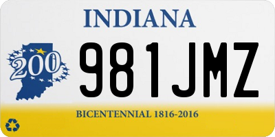 IN license plate 981JMZ