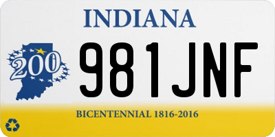 IN license plate 981JNF