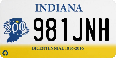 IN license plate 981JNH