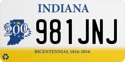 IN license plate 981JNJ