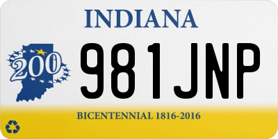 IN license plate 981JNP