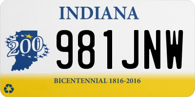 IN license plate 981JNW