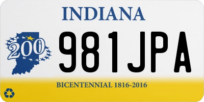 IN license plate 981JPA