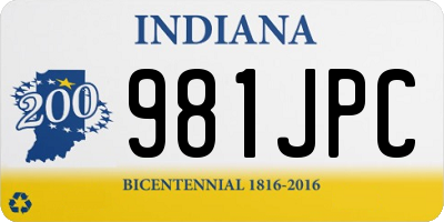 IN license plate 981JPC