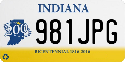 IN license plate 981JPG