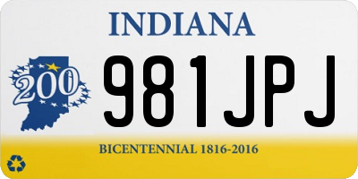 IN license plate 981JPJ