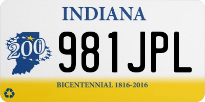 IN license plate 981JPL