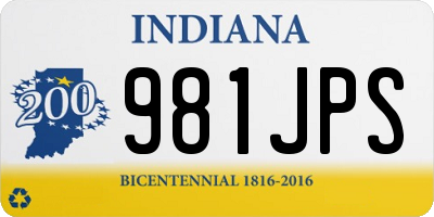 IN license plate 981JPS