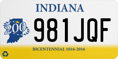 IN license plate 981JQF