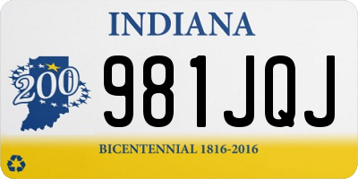 IN license plate 981JQJ