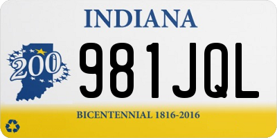 IN license plate 981JQL