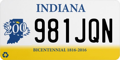 IN license plate 981JQN