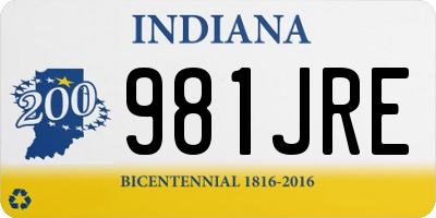 IN license plate 981JRE