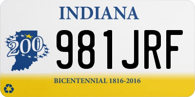 IN license plate 981JRF