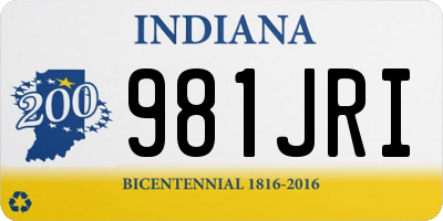 IN license plate 981JRI