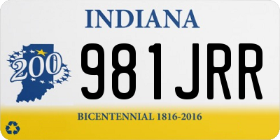 IN license plate 981JRR