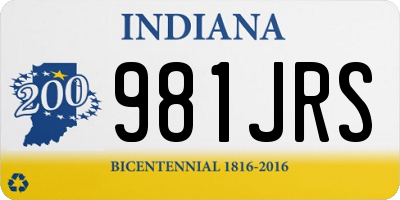 IN license plate 981JRS