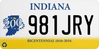 IN license plate 981JRY