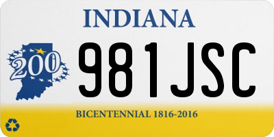 IN license plate 981JSC