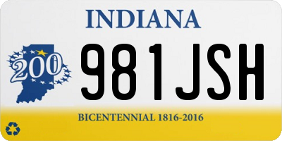 IN license plate 981JSH