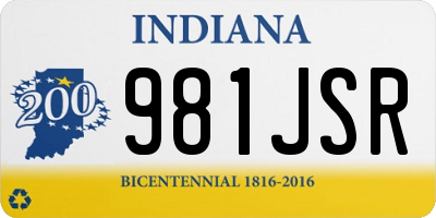 IN license plate 981JSR