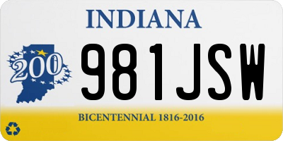 IN license plate 981JSW