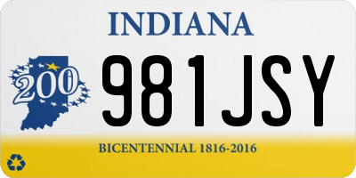IN license plate 981JSY