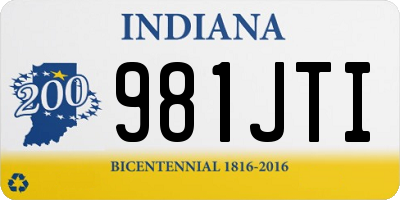 IN license plate 981JTI