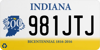 IN license plate 981JTJ