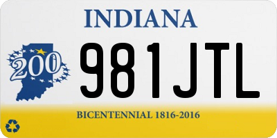 IN license plate 981JTL
