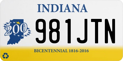 IN license plate 981JTN