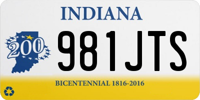 IN license plate 981JTS