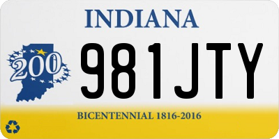 IN license plate 981JTY