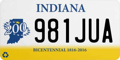 IN license plate 981JUA