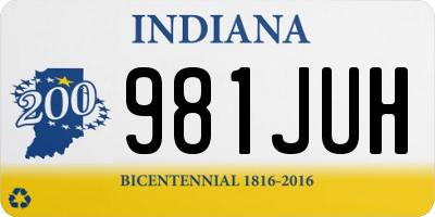 IN license plate 981JUH