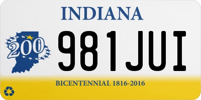 IN license plate 981JUI