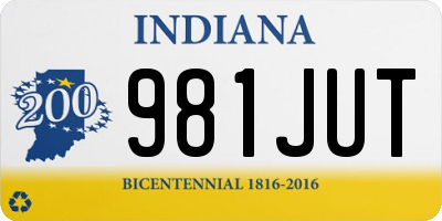 IN license plate 981JUT