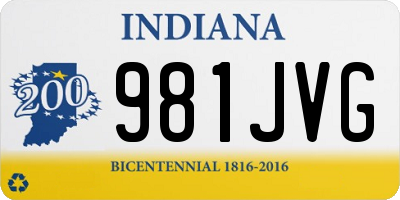 IN license plate 981JVG