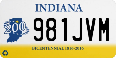 IN license plate 981JVM